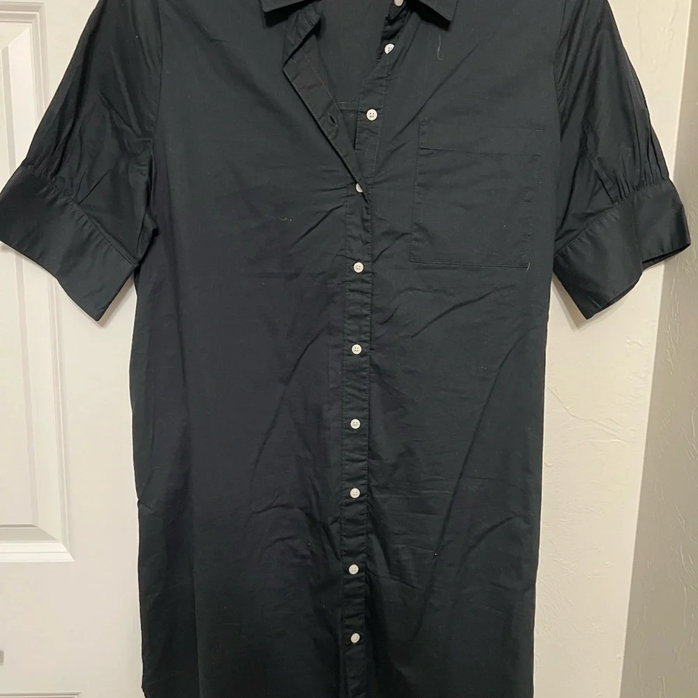 Old Navy Black Button-Up Shirt Dress - Picture 2 of 4